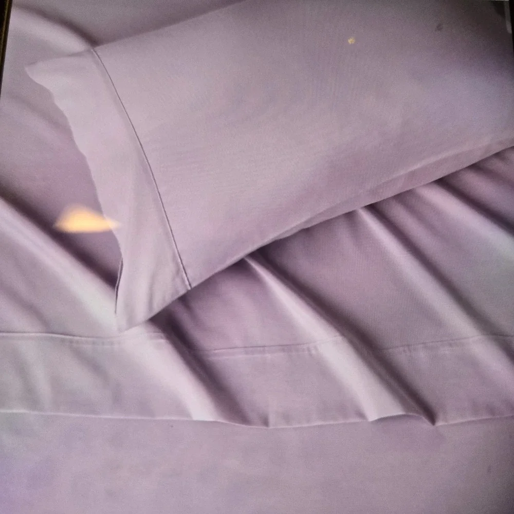 Lavender Twin Sheet Set Solid Color with Pillowcase, Fitted‎ & Flat Sheets